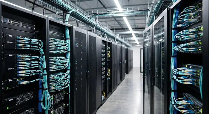 AI data center racks with high-density fiber cabling@hengtongglobal AI data center racks with high-density fiber cabling@hengtongglobal