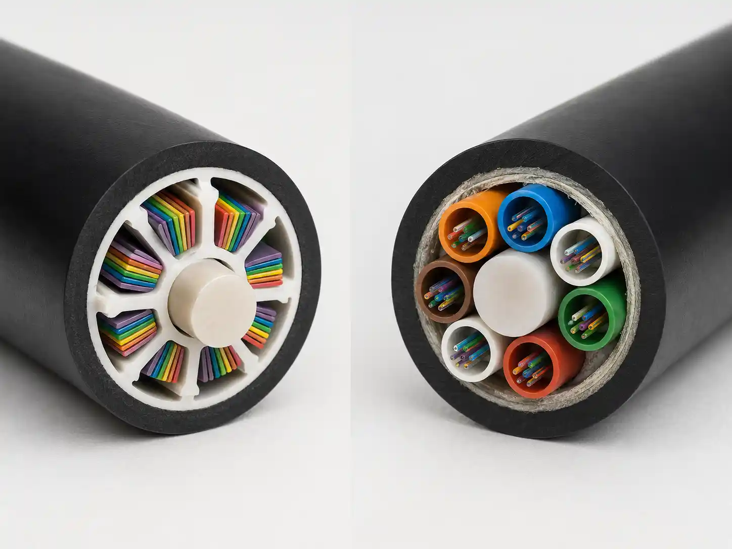 Slotted core cable compared with loose tube cable Slotted core cable compared with loose tube cable